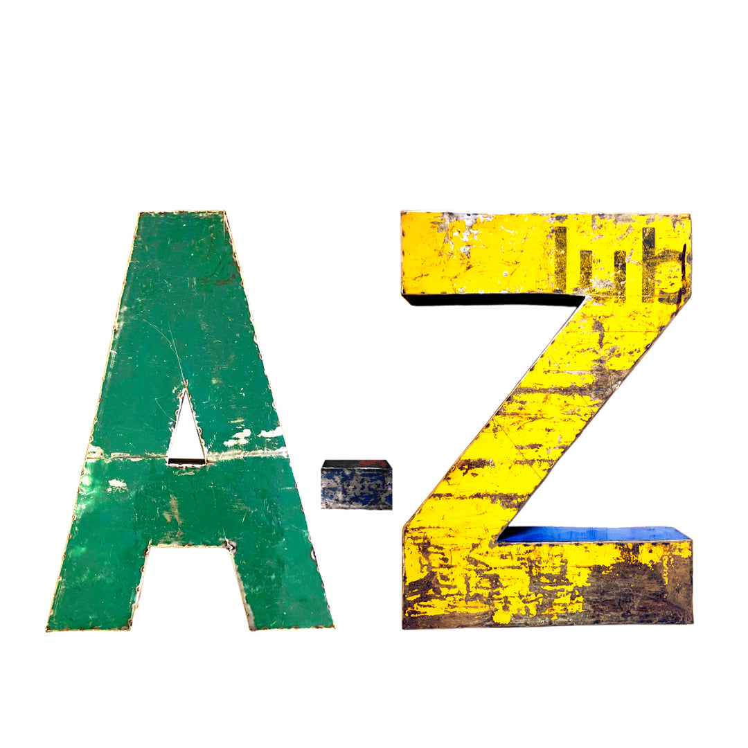 Großer Buchstabe aus Upcycled Metall - A bis Z