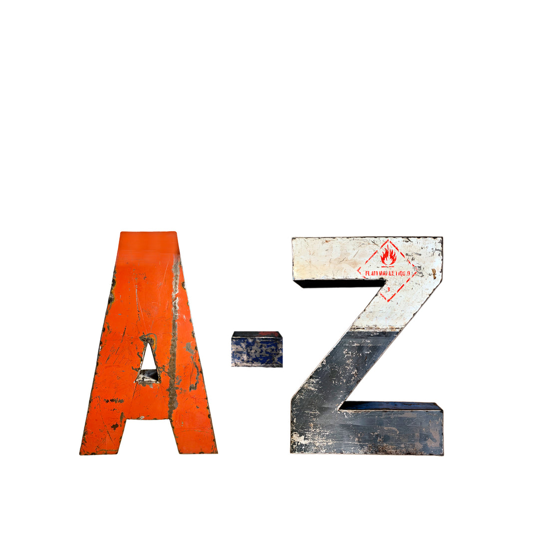 Kleiner Buchstabe aus Upcycled Metall - A bis Z
