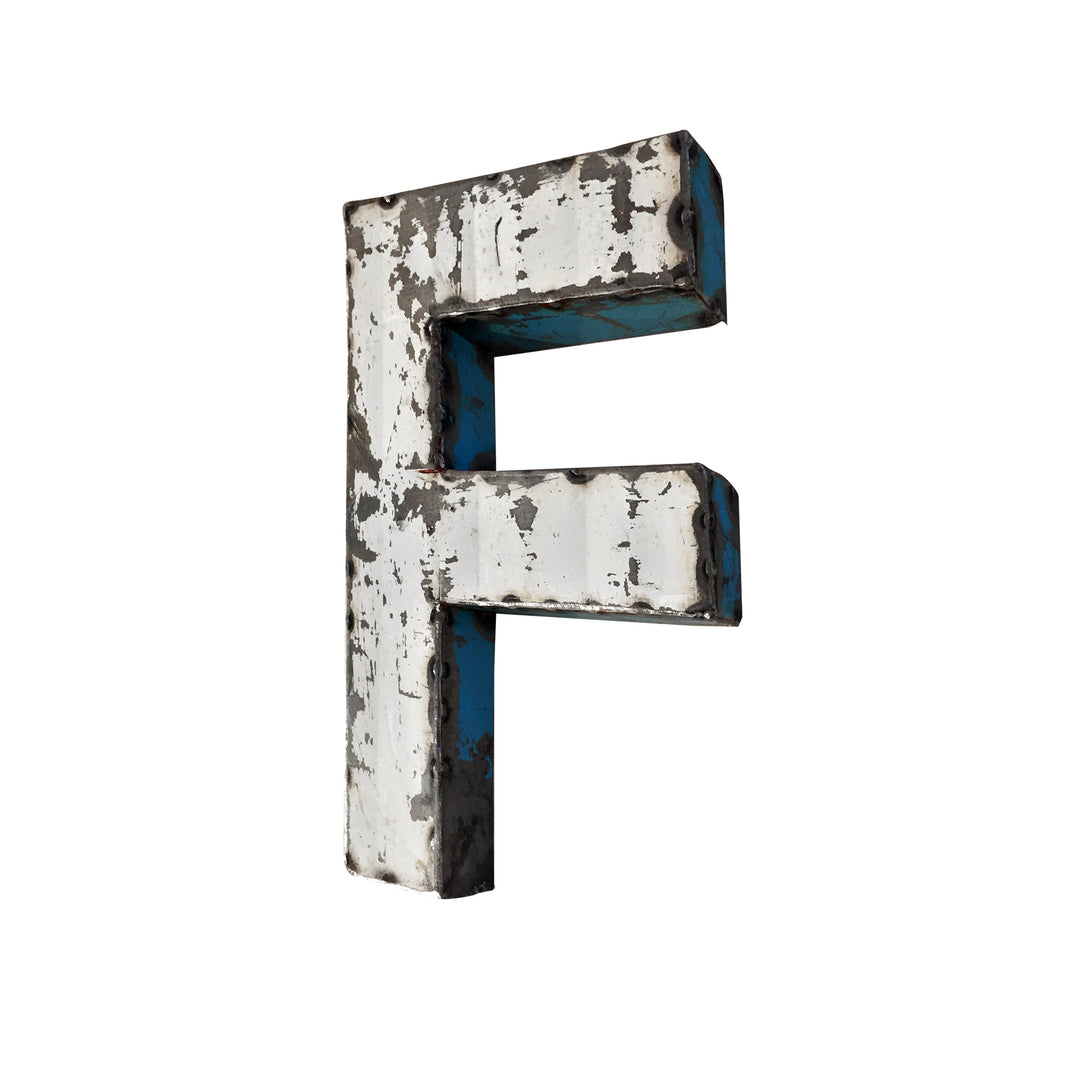 Kleiner Buchstabe aus Upcycled Metall - A bis Z