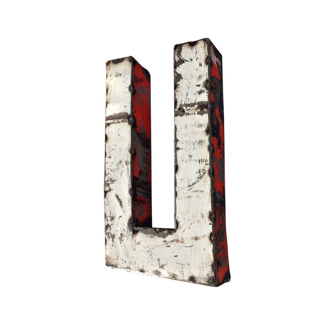 Kleiner Buchstabe aus Upcycled Metall - A bis Z