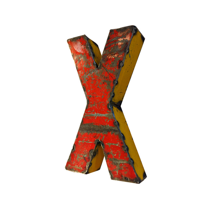 Kleiner Buchstabe aus Upcycled Metall - A bis Z