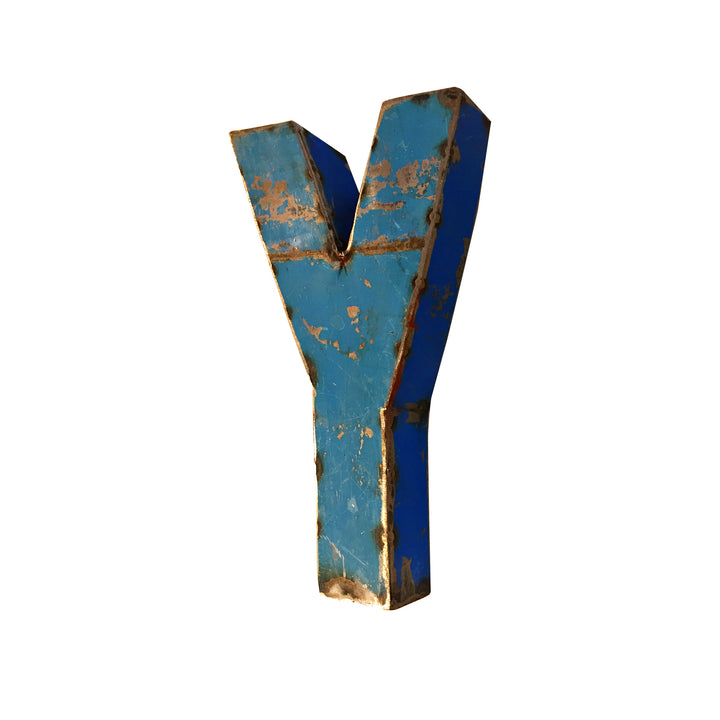 Kleiner Buchstabe aus Upcycled Metall - A bis Z