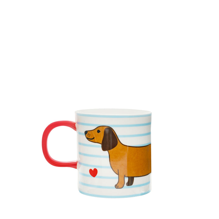 Dackel-Tasse mit rotem Griff