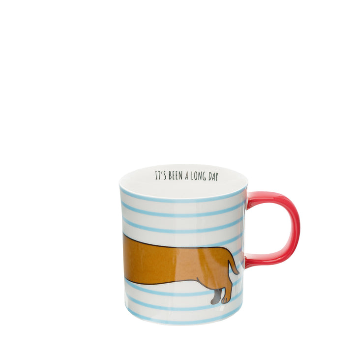 Dackel-Tasse mit rotem Griff