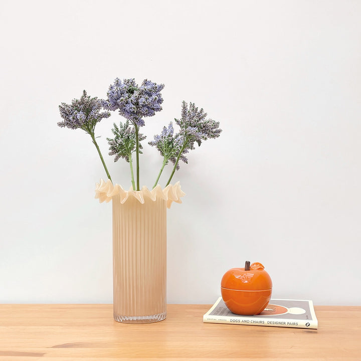 Duftkerze "Salbei" in Apfelform mit Deckel - Farbe Orange