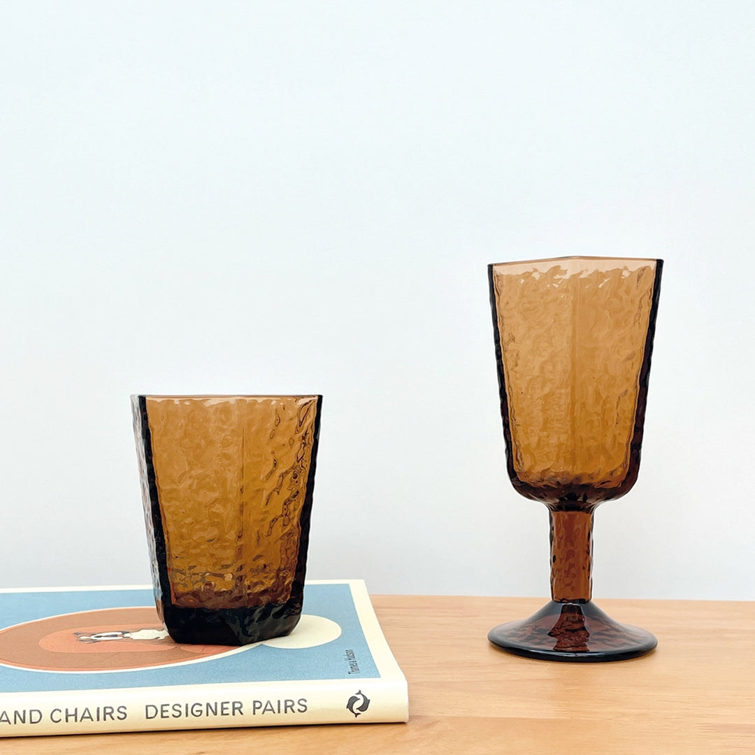 Trinkglas "Rocky" - Bernsteinfarben