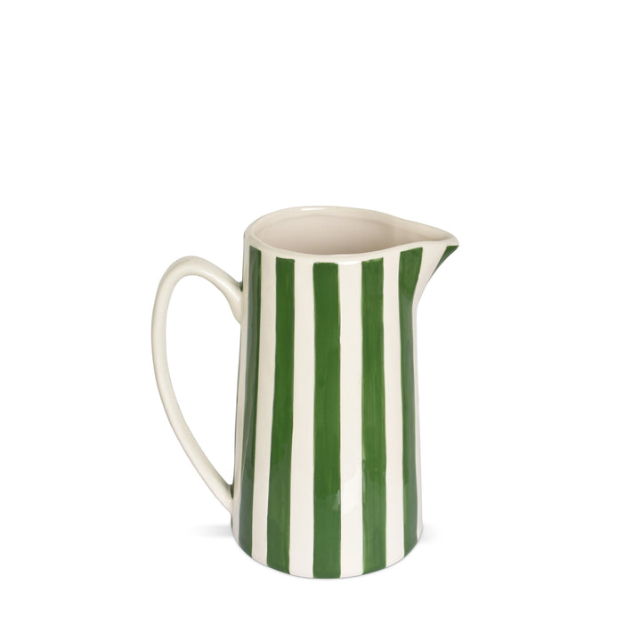 Cooler Krug mit Streifen - Grün-Weiß