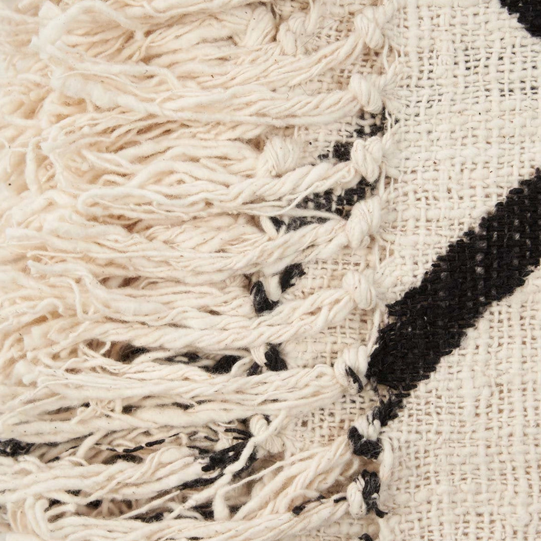 The Evil Eye Überdecke, Natur/ Creme mit schwarzem Muster