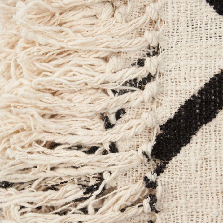 The Evil Eye Überdecke, Natur/ Creme mit schwarzem Muster