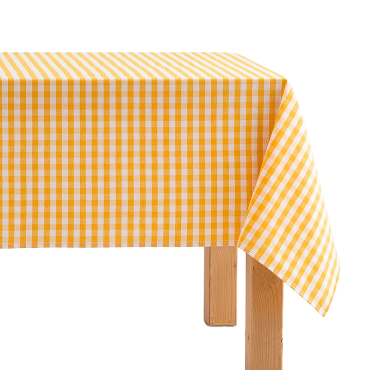 Fleckenabweisende Tischdecke aus Baumwollstoff mit Vichy-Karo - 9 Farben