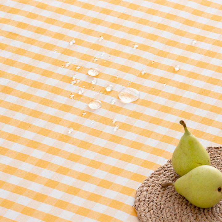 Fleckenabweisende Tischdecke aus Baumwollstoff mit Vichy-Karo - 9 Farben