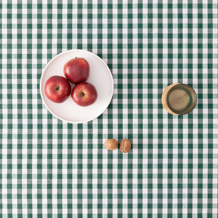 Fleckenabweisende Tischdecke aus Baumwollstoff mit Vichy-Karo - 9 Farben