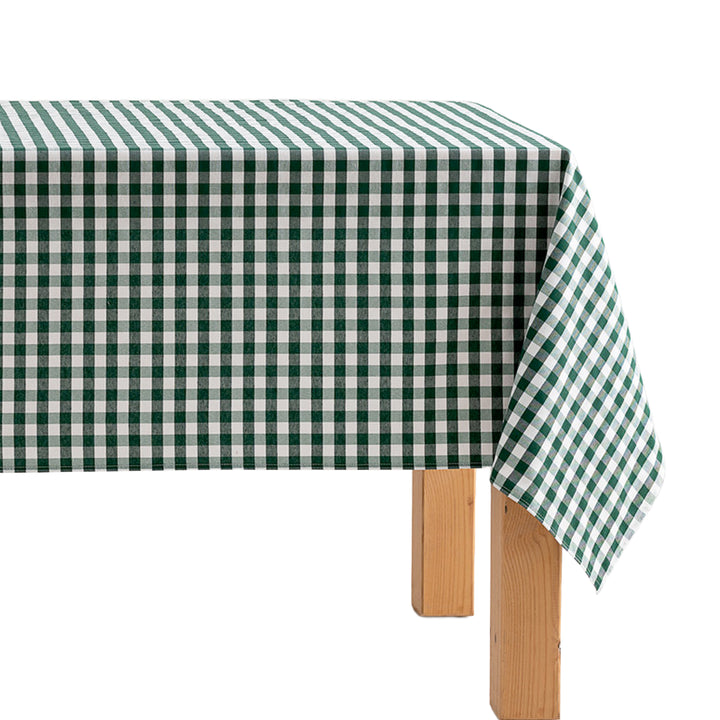 Fleckenabweisende Tischdecke aus Baumwollstoff mit Vichy-Karo - 9 Farben
