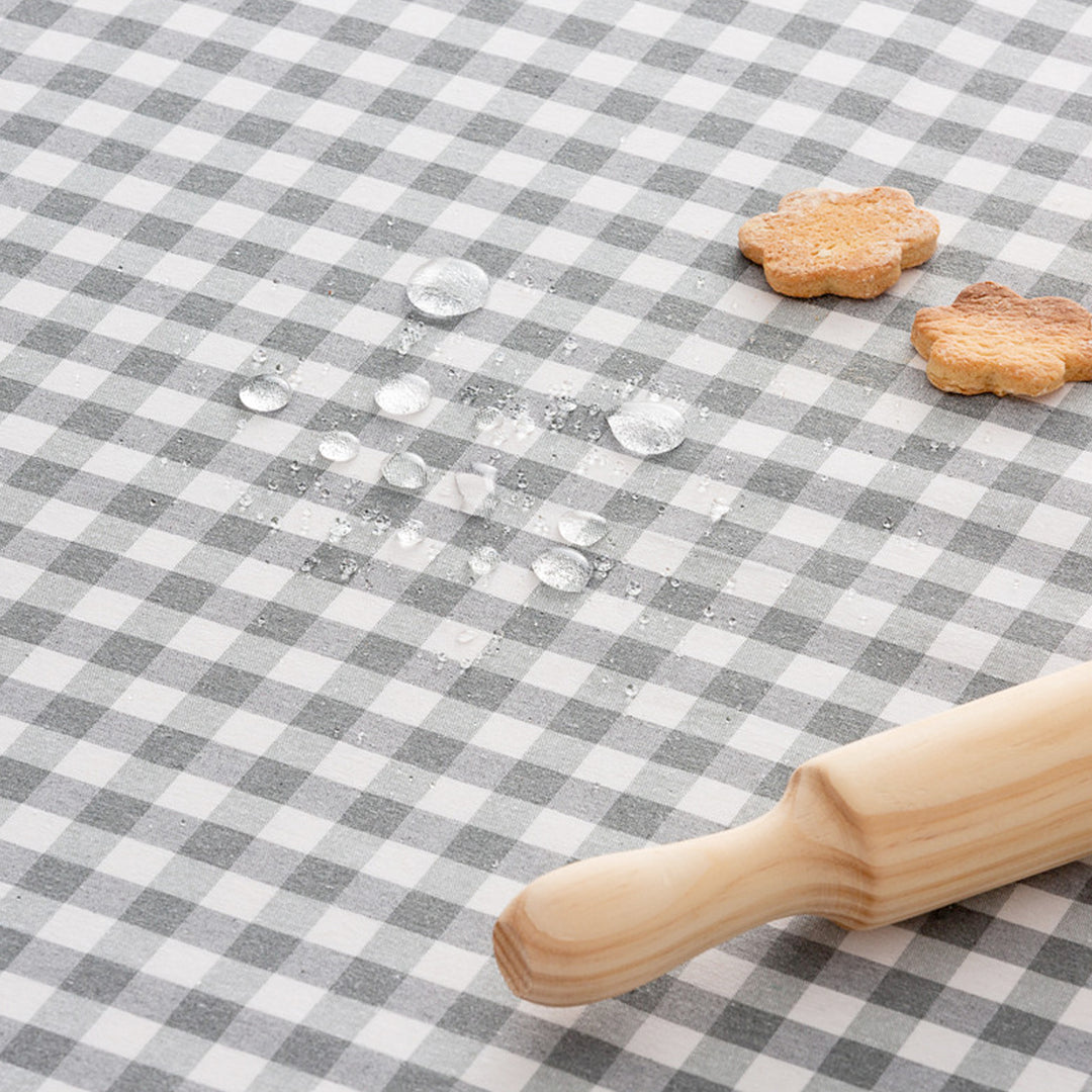 Fleckenabweisende Tischdecke aus Baumwollstoff mit Vichy-Karo - 9 Farben