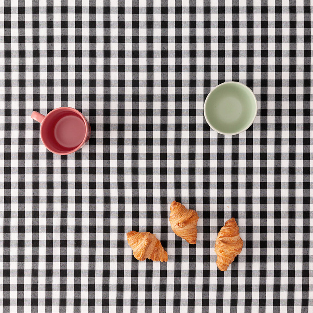 Fleckenabweisende Tischdecke aus Baumwollstoff mit Vichy-Karo - 9 Farben