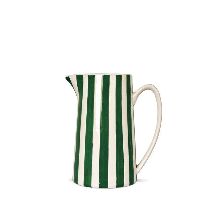 Cooler Krug mit Streifen - Grün-Weiß