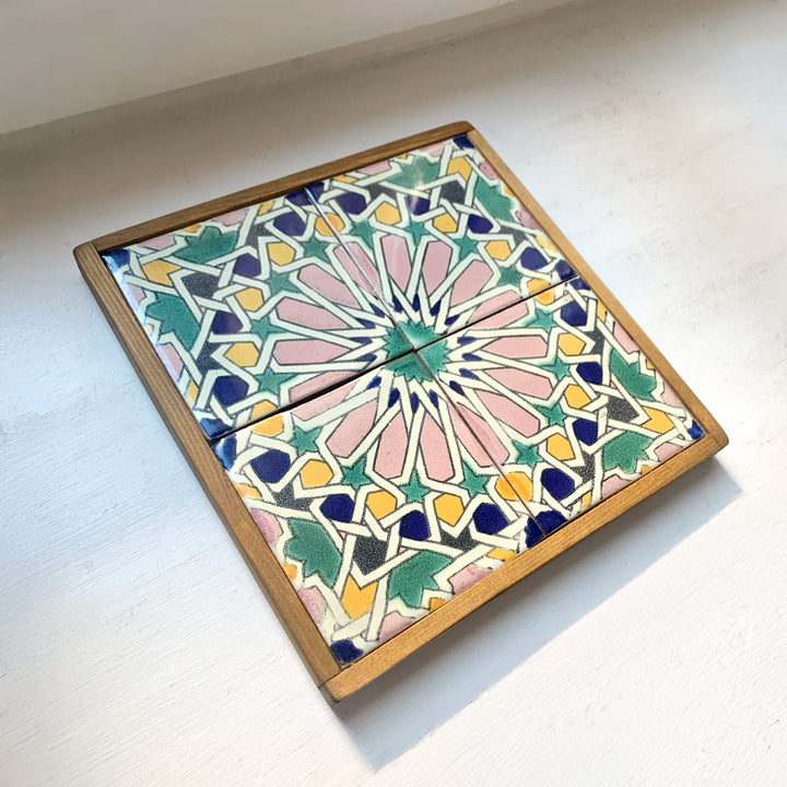 Handgemachter Untersetzer oder Wandschmuck aus mexikanischen Fliesen