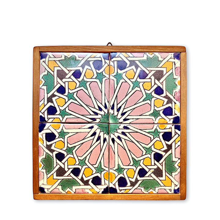 Handgemachter Untersetzer oder Wandschmuck aus mexikanischen Fliesen - Tangier