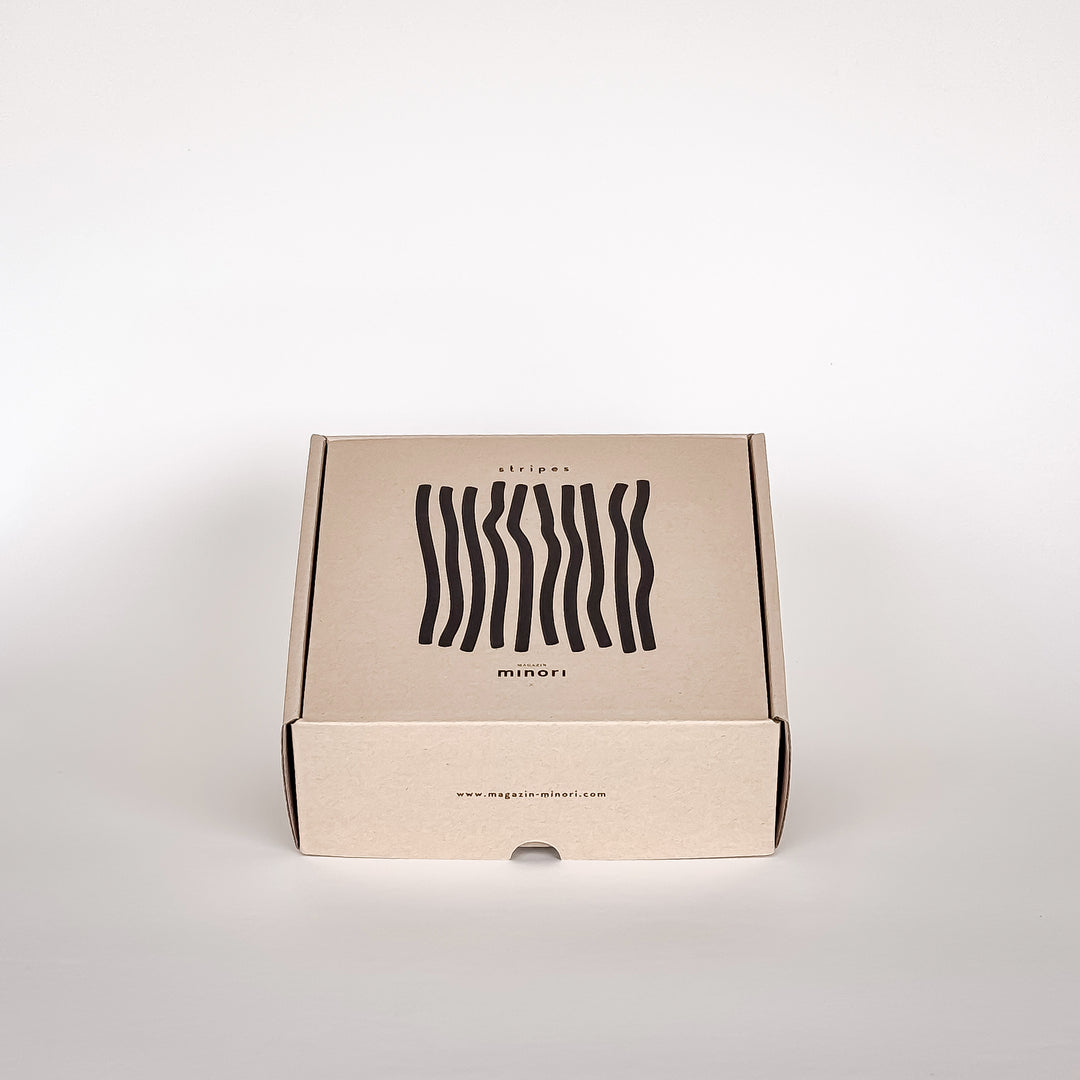 Stilvolle Design-Schüssel mit großen Punkten - Gelb-Weiß