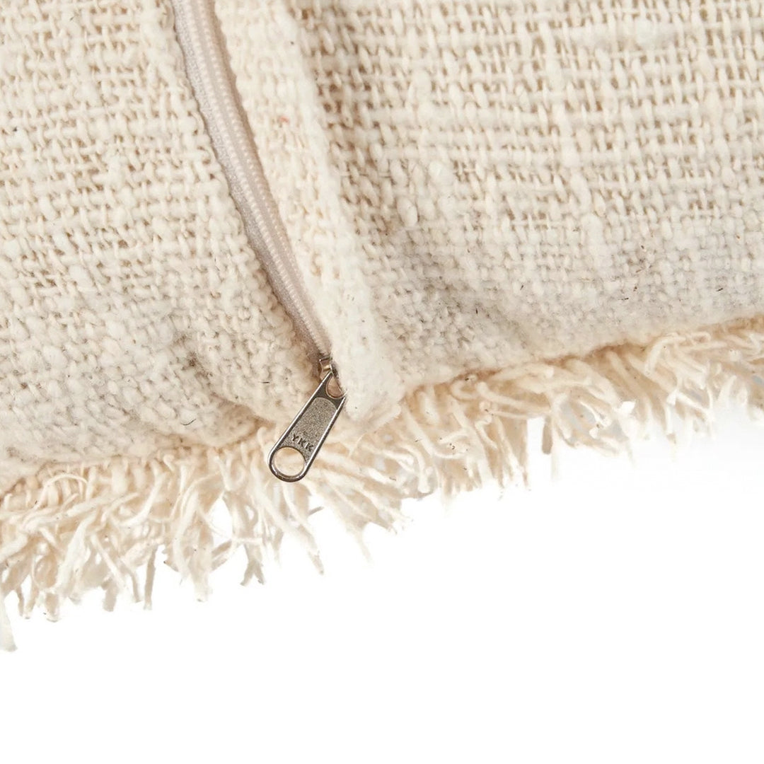 Boho-Kissenbezug - Natur mit schwarzem Muster