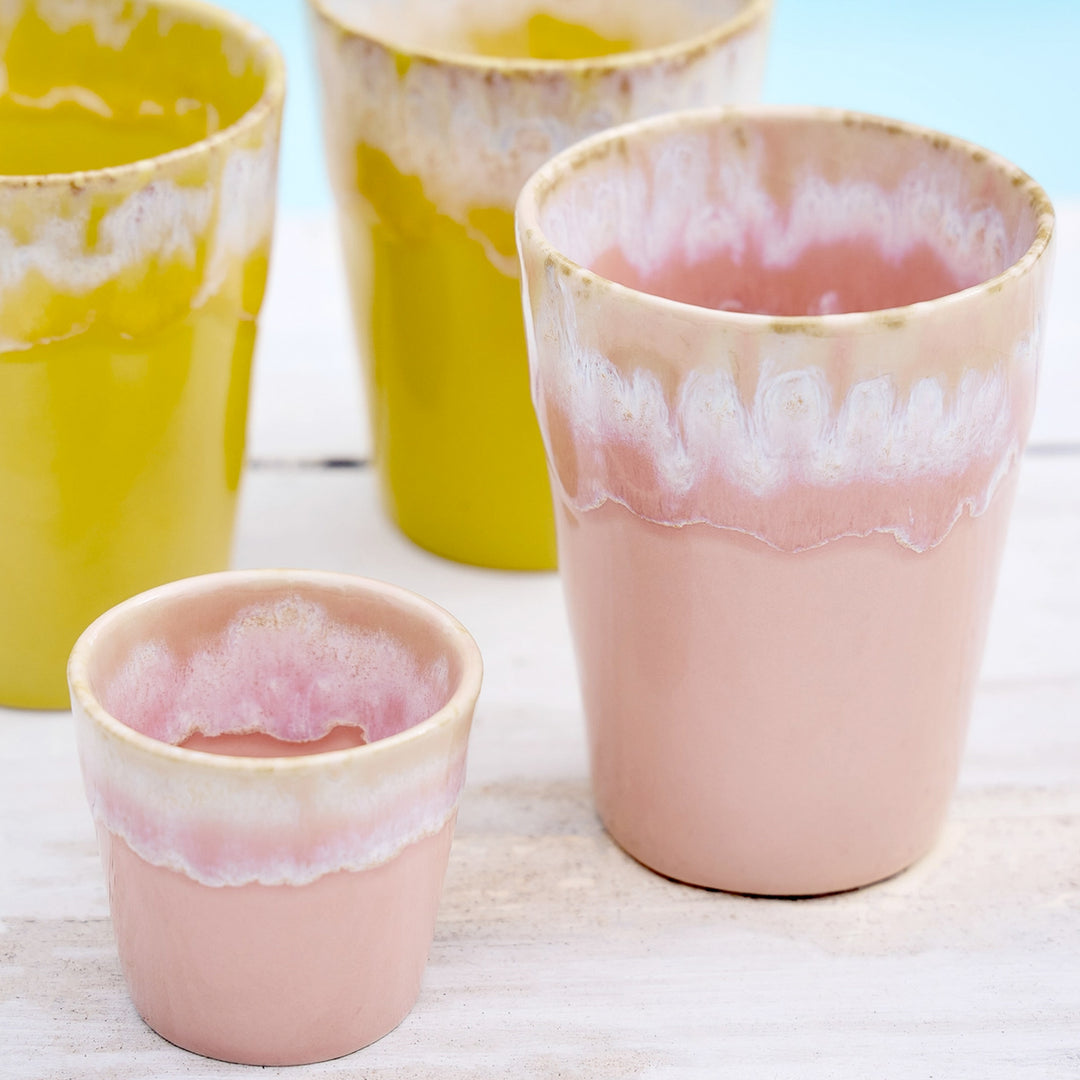 Lattebecher mit Lavamuster - 0,38L - Rosa