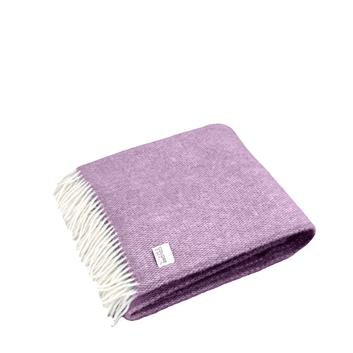 Pickstitch Plum Wolldecke in Lila | 100 % Wolle | 130 x 170 cm