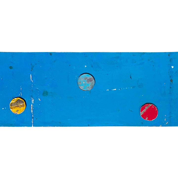 Blaue Magnettafel aus Ölfass-Metall mit 5 Magneten – Fair Trade aus Burkina Faso