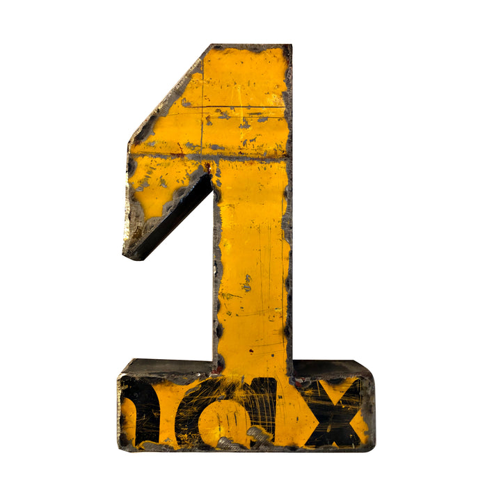 Kleine Zahl aus Upcycled Metall - 0 bis 9