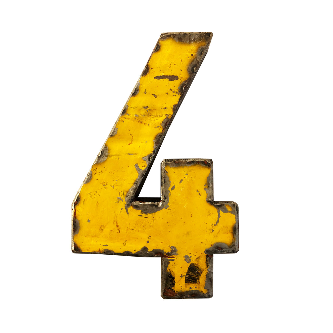 Kleine Zahl aus Upcycled Metall - 0 bis 9