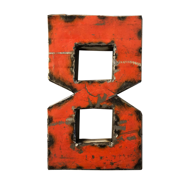 Kleine Zahl aus Upcycled Metall - 0 bis 9