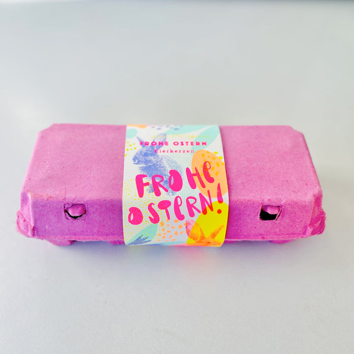 10 Dip Dye Eierkerzen im Eierkarton - Gemischte Farben