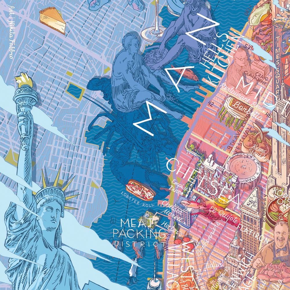 Illustration von Chelsea, West Village und dem Meatpacking District im New York Puzzle.