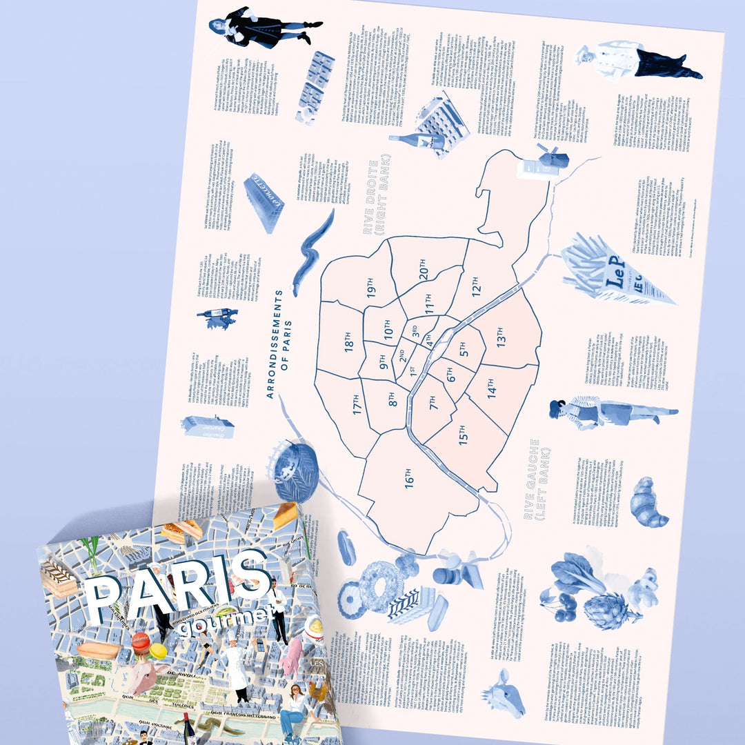 Puzzle-Detailansicht mit Eiffelturm, Wein und Macarons.