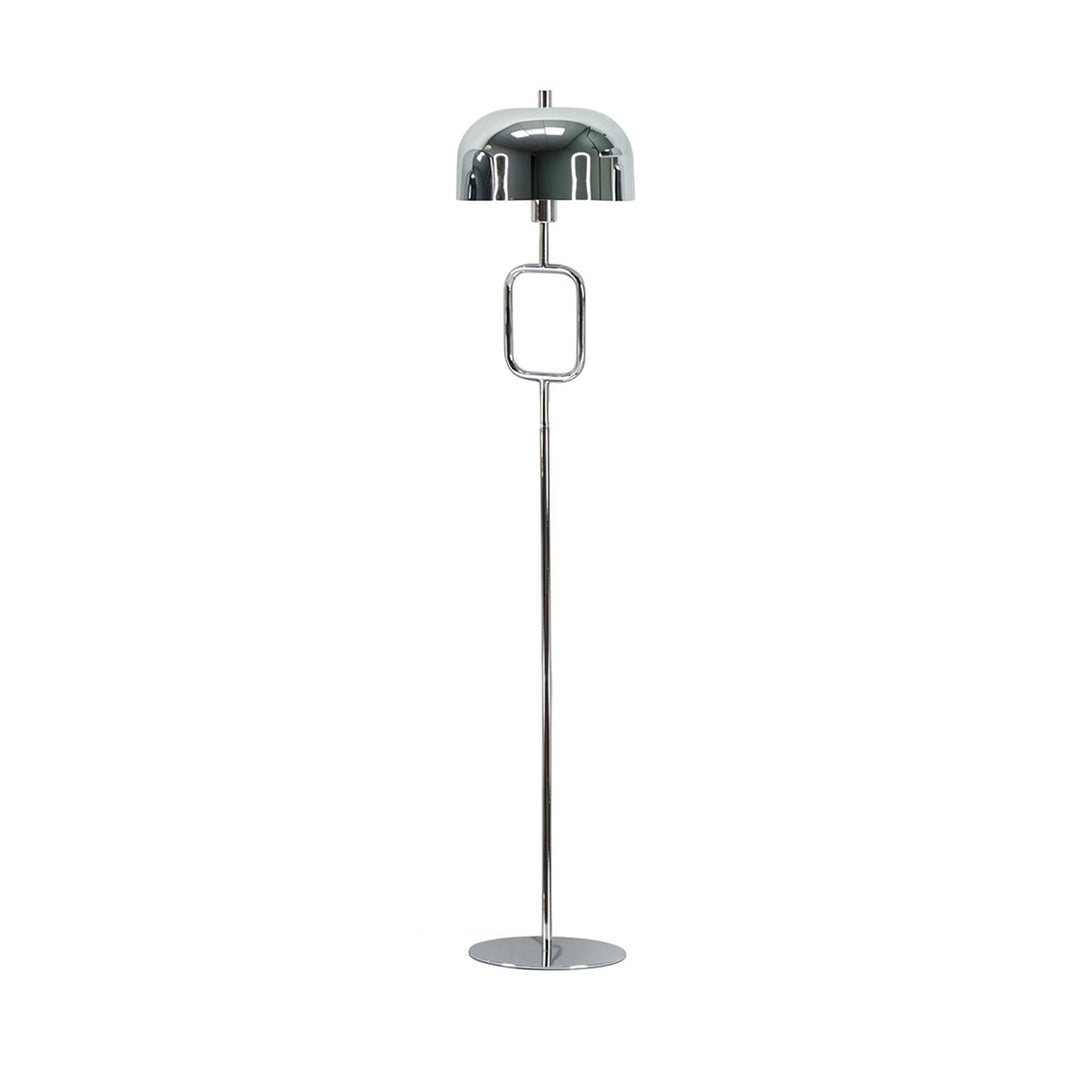 Retro Stehlampe Chrom im 60er-Jahre-Design | Metall-Stehleuchte mit E27-Fassung, 150 cm