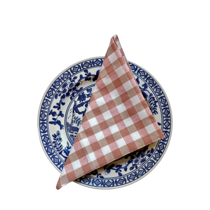6er-Pack Vichy-Servietten aus Baumwollstoff - 45 x 45 cm - erhältlich in 3 Farben