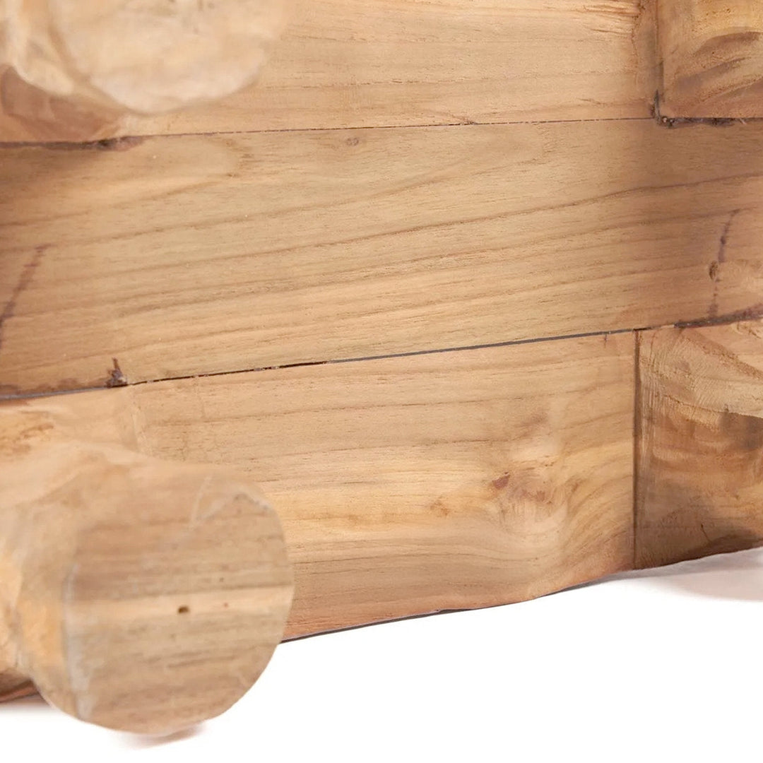 Snacktablett aus Holz mit Beinen