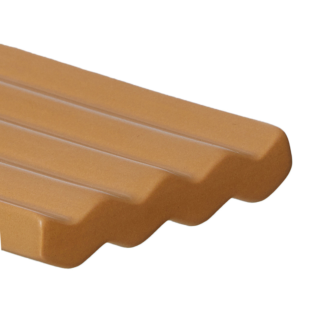 Gewellte, karamelfarbige Seifenablage