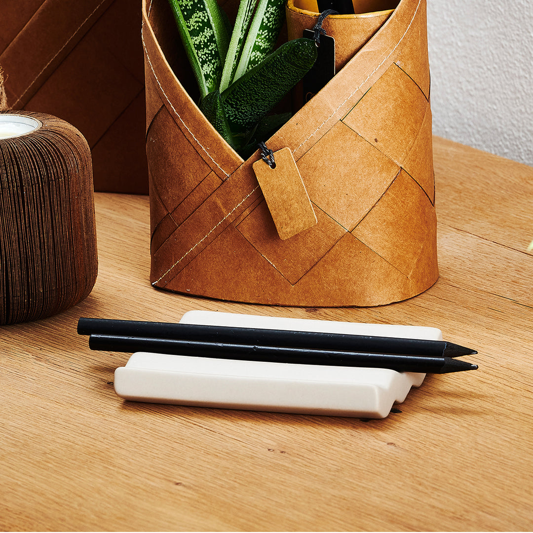 Gewellte, karamelfarbige Seifenablage