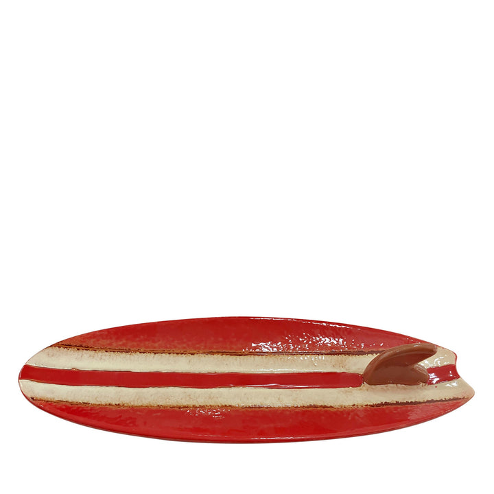 Servierteller mit Surfboard-Motiv - Blau, Rot