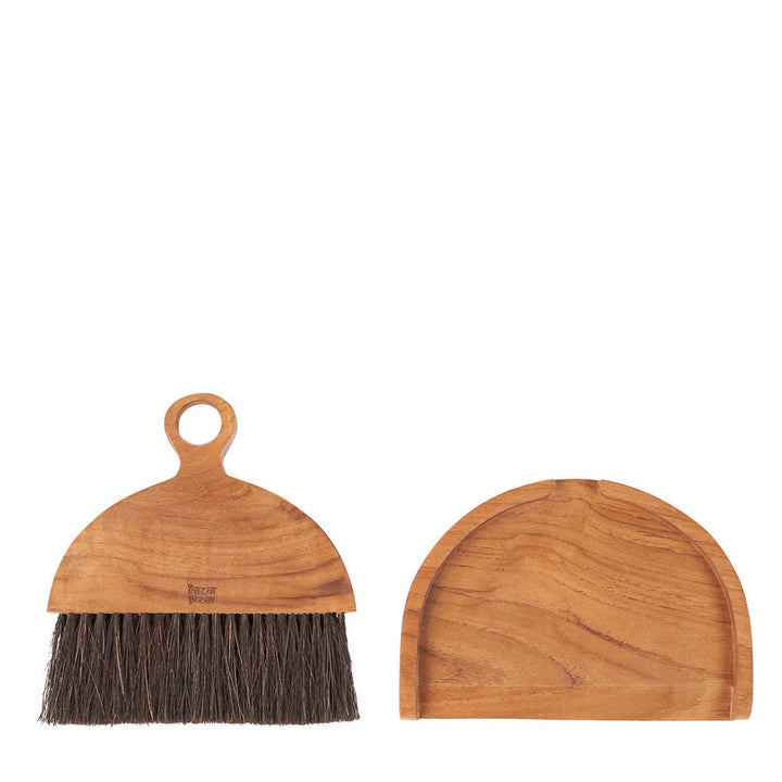 Besen- und Kehrset - Schwarze Borsten