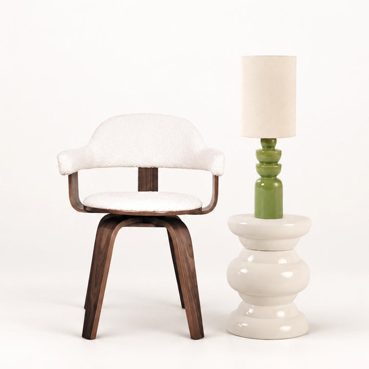 Lampe mit cremefarbenem Schirm - In 6 Farben erhältlich