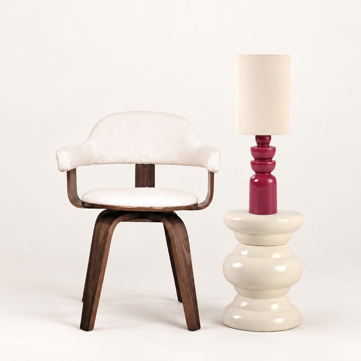 Lampe mit cremefarbenem Schirm - In 6 Farben erhältlich