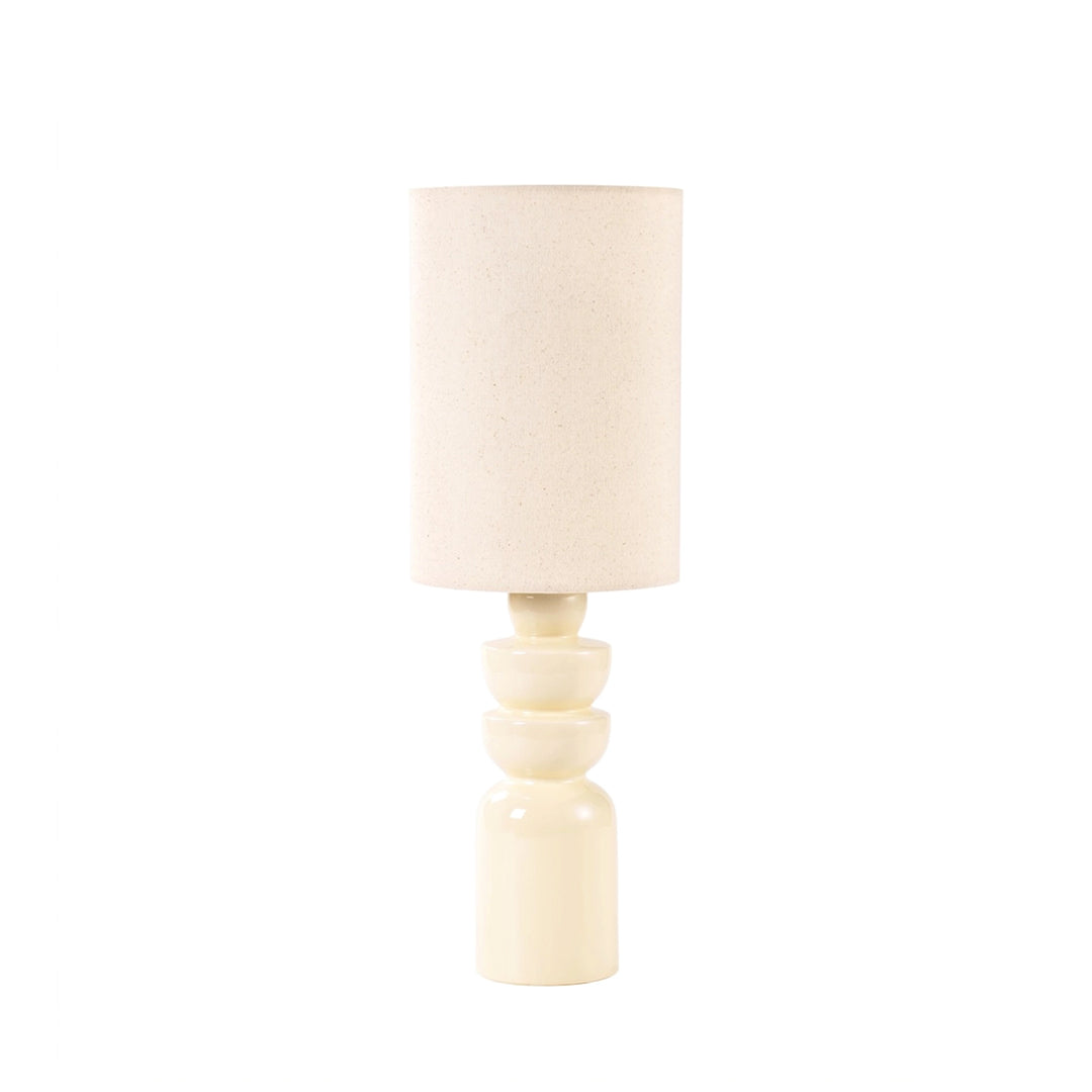 Lampe mit cremefarbenem Schirm - In 6 Farben erhältlich