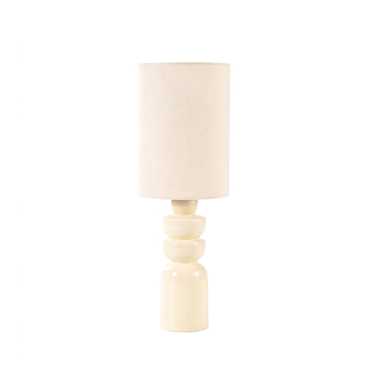 Lampe mit cremefarbenem Schirm - In 6 Farben erhältlich