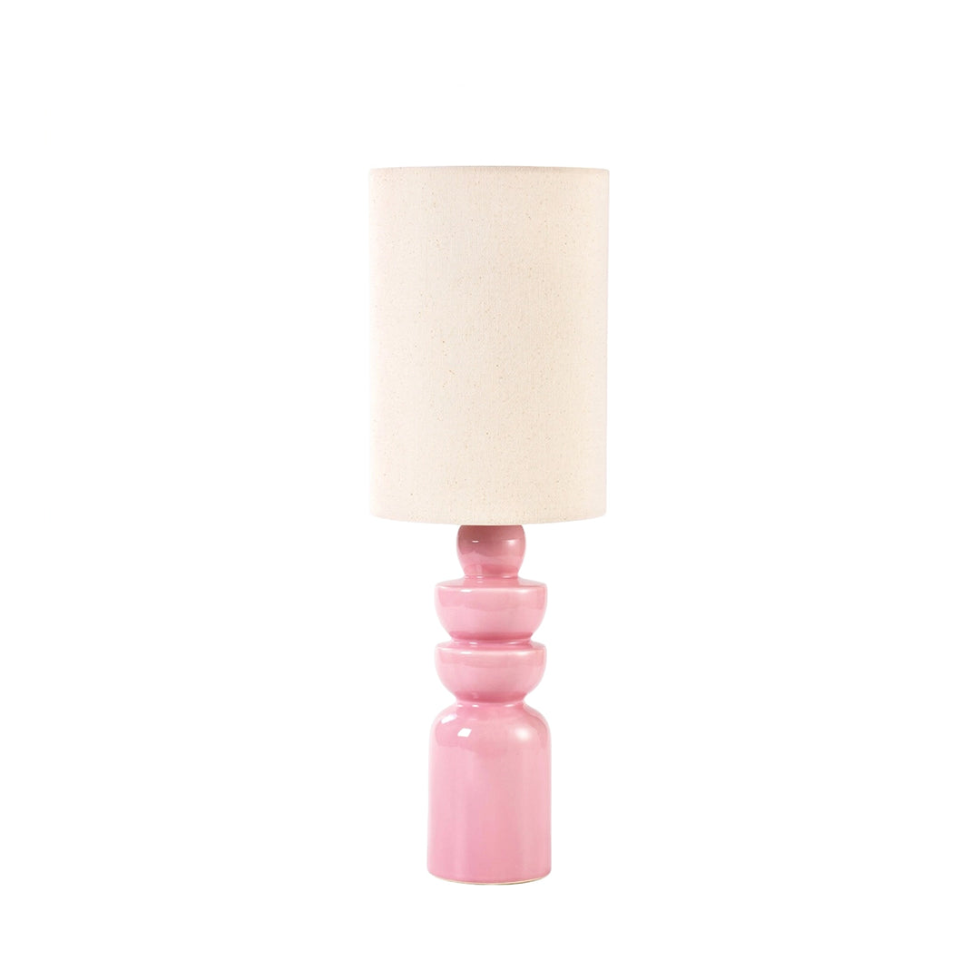 Lampe mit cremefarbenem Schirm - In 6 Farben erhältlich